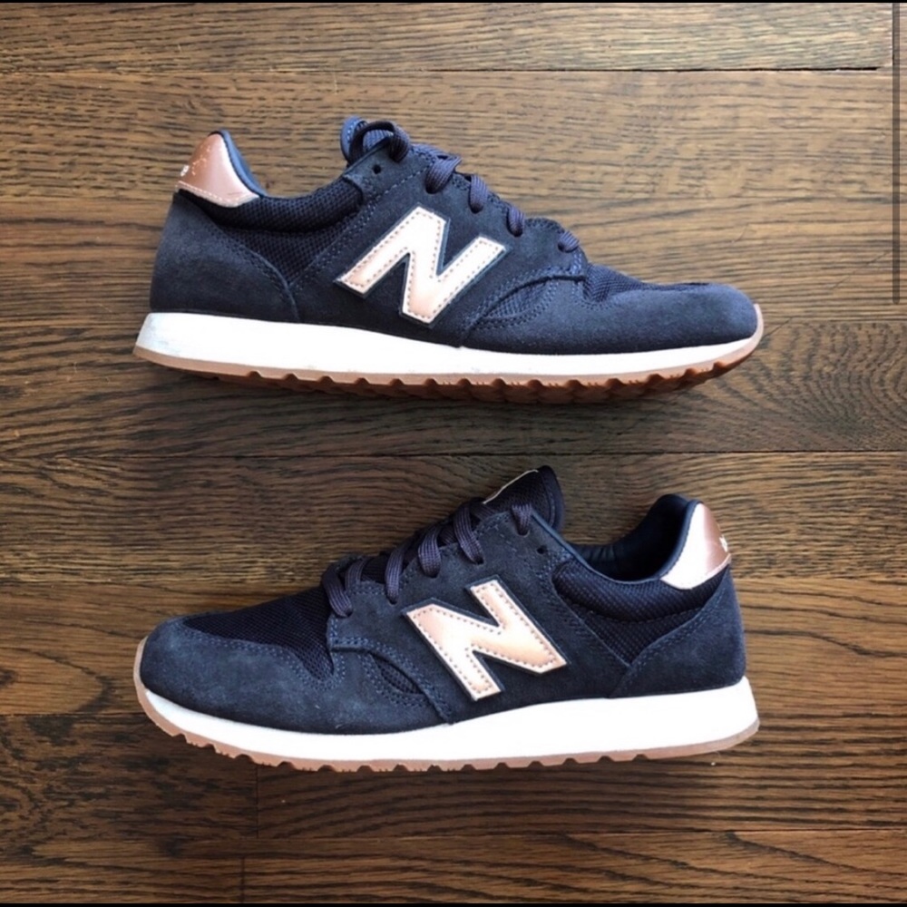New Balance 520 Navy Rose Gold 6.5